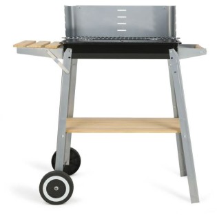 LIVOO Feel good moments - Barbecue charbon finition bois - Gris - Barbecue charbon finition bois