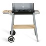 LIVOO Feel good moments - Barbecue charbon finition bois - Gris - Barbecue charbon finition bois