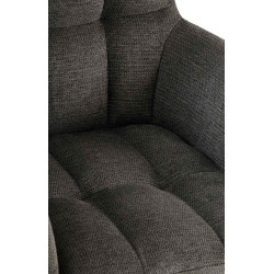 Chaise de salle à manger Jonah en tissu gris foncé