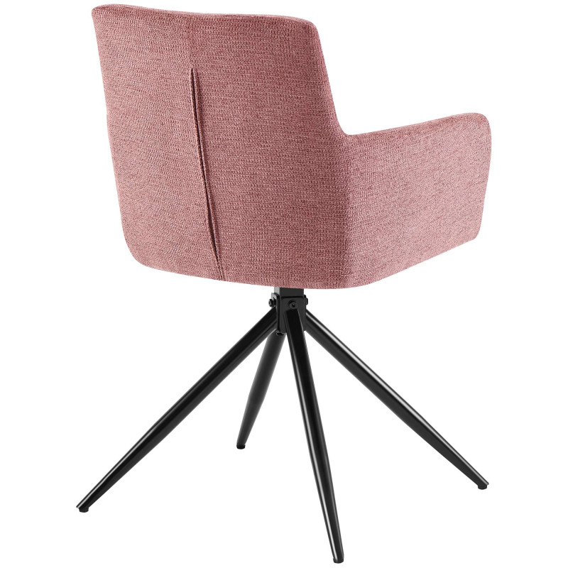 Chaise de salle à manger Jonah en tissu rouge rubis