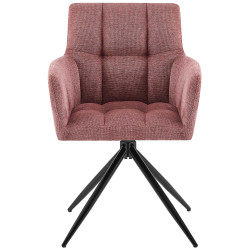 Chaise de salle à manger Jonah en tissu rouge rubis