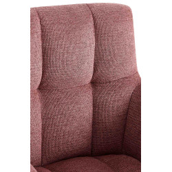 Chaise de salle à manger Jonah en tissu rouge rubis