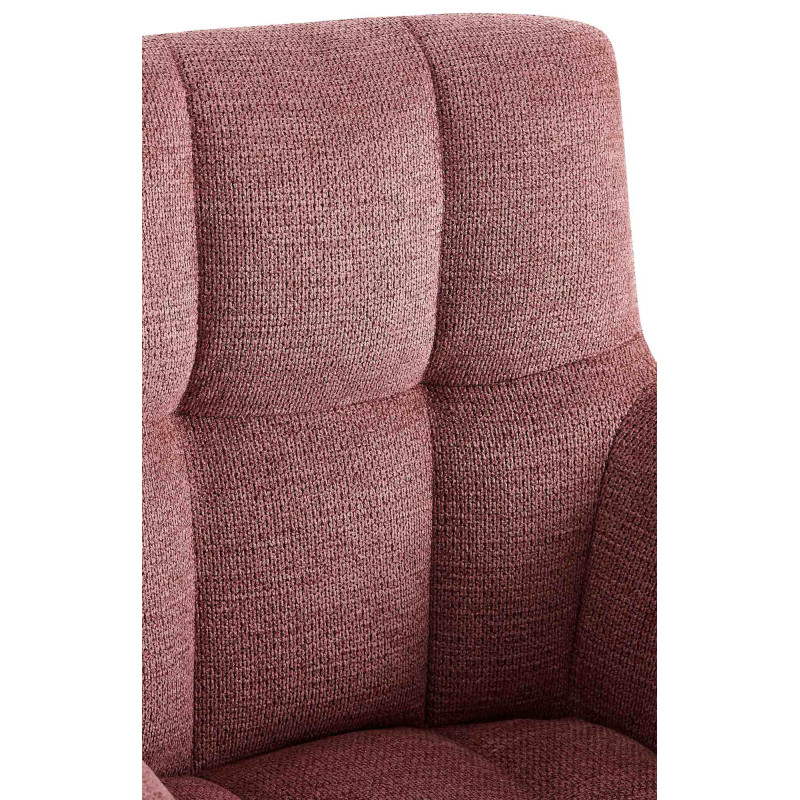 Chaise de salle à manger Jonah en tissu rouge rubis