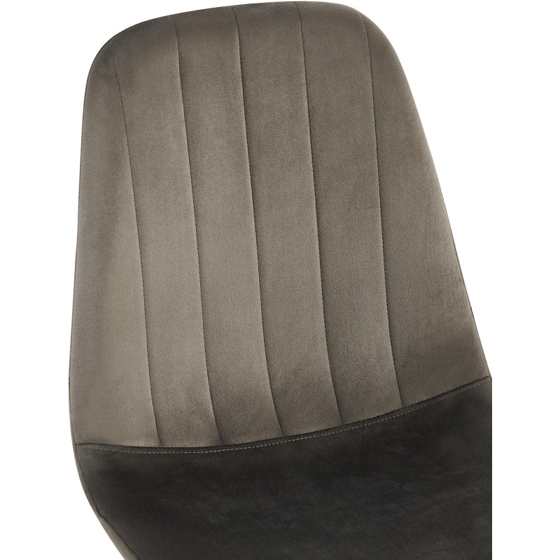 Lot de 4 chaises de salle à manger Baxter velours anthracite