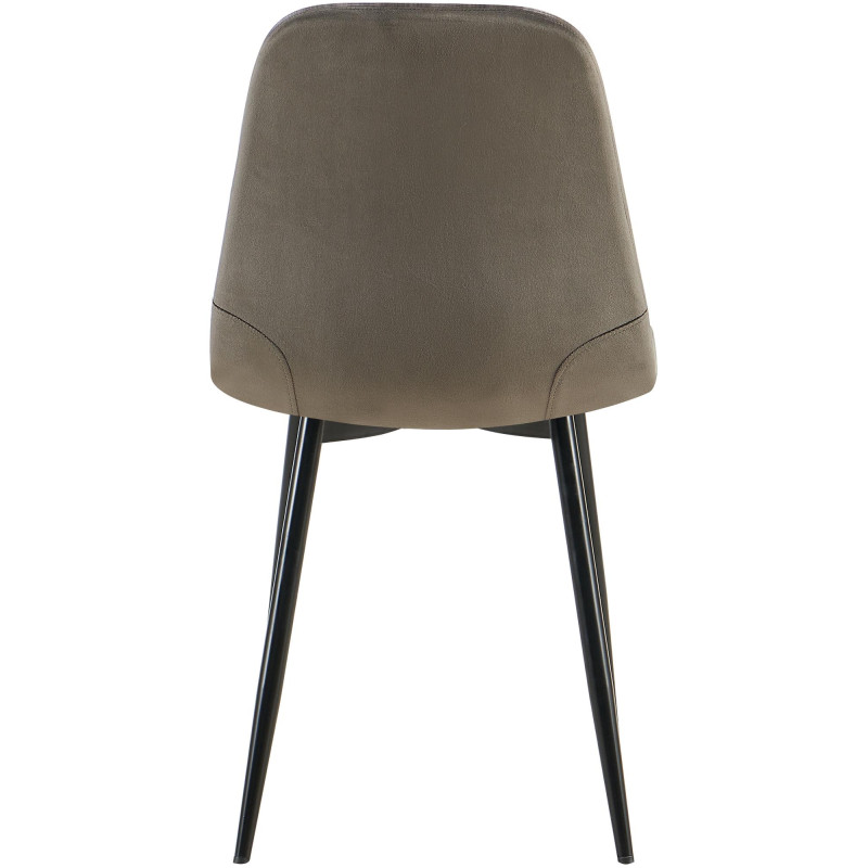 Lot de 4 chaises de salle à manger Baxter velours anthracite