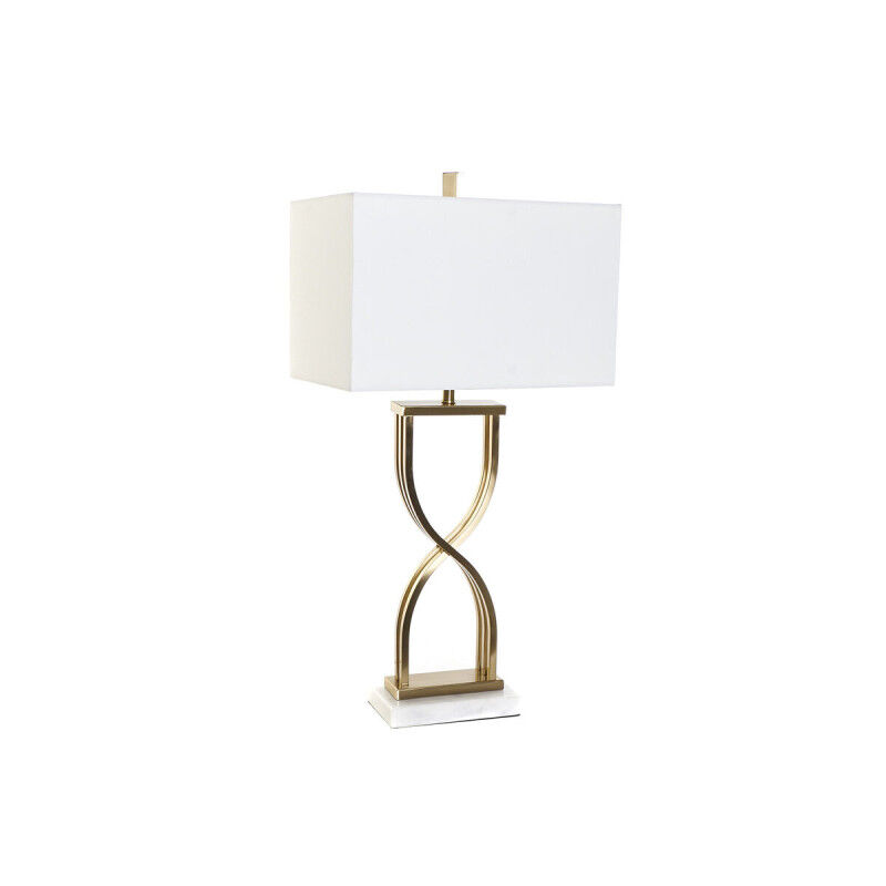 Lampe de bureau DKD Home Decor 40 x 23 x 79 cm Doré Métal Blanc Marbre 40 W 240 V