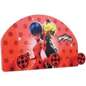 Fun house miraculous ladybug porte manteau pour enfant h.37 x l.21.5 x p.68 cm