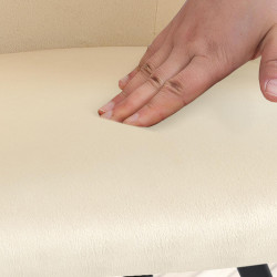 Chaise de salle à manger Jaysie en velours crème