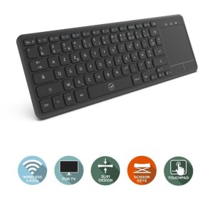 Clavier sans fil pour smart Tv - MOBILITY - Noir - Azerty