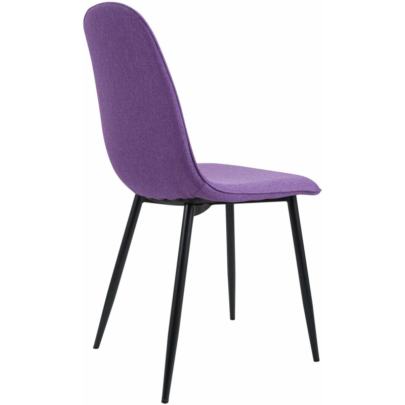 Chaise de salle à manger Maryam, tissu violet