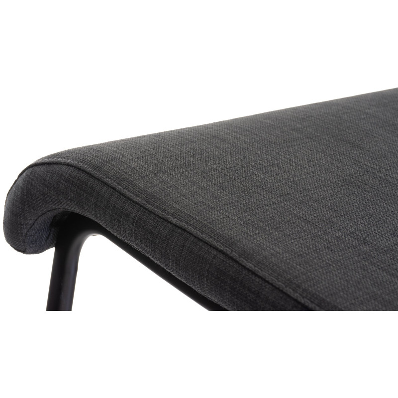 Tabouret de bar en tissu Limon B gris foncé
