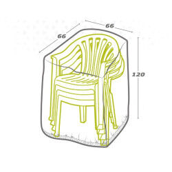Housse de Chaise Aktive 66 x 120 x 66 cm (6 Unités)