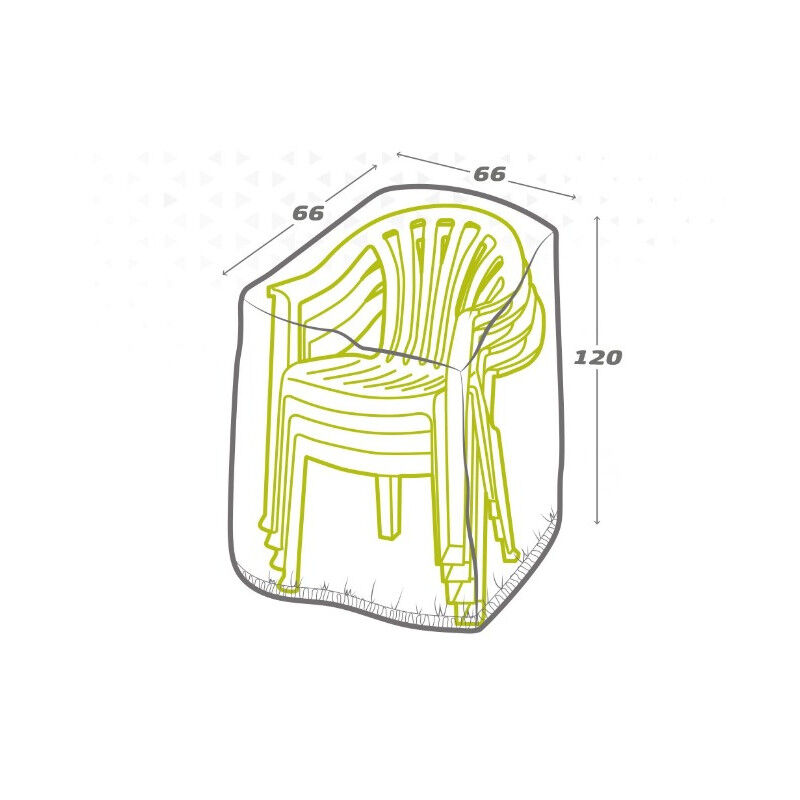 Housse de Chaise Aktive 66 x 120 x 66 cm (6 Unités)