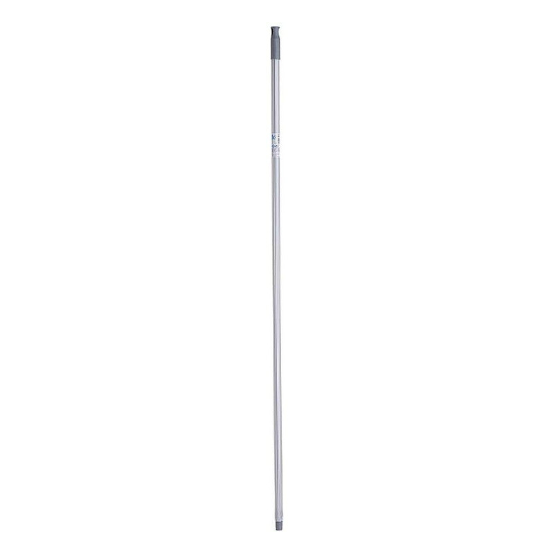 Manche à balai Rayures 2,3 x 130 x 2,3 cm Gris Métal (12 Unités)