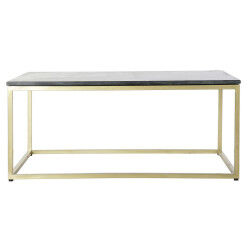 Table Basse DKD Home Decor Noir Doré Marbre Fer 100 x 61 x 43 cm