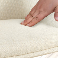 Ensemble de 2 chaises Tipton, tissu crème