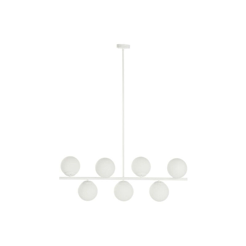 Suspension DKD Home Decor 98 x 45 x 30 cm Verre Métal Blanc 50 W