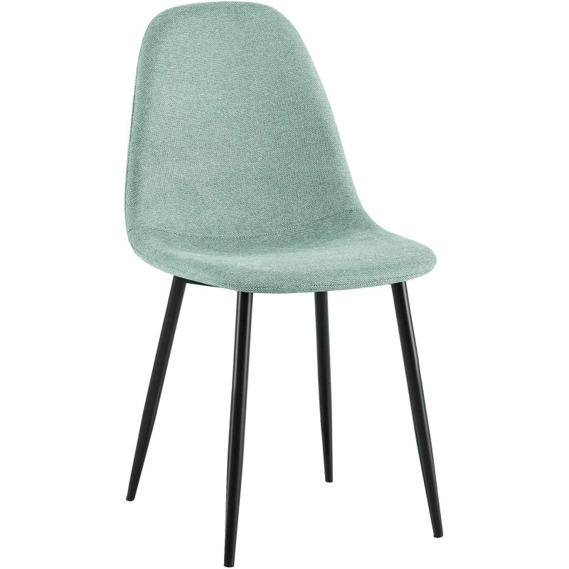Chaise de salle à manger Napier, tissu vert clair