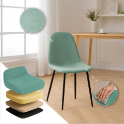 Chaise de salle à manger en tissu Napier vert clair