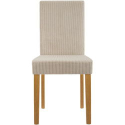 Chaise de salle à manger Ina Cord marron clair antique