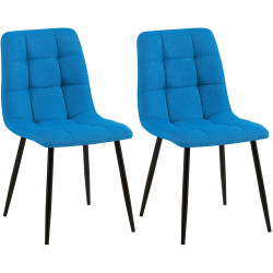 Ensemble de 2 chaises de salle à manger Tilde, tissu bleu clair