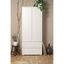 Armoire IMAGE7 - 2 portes + 2 tiroirs - Blanc Mat - L80 x H191 x P40 cm