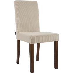 Chaise de salle à manger Ina Cord antique marron clair foncé