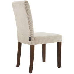 Chaise de salle à manger Ina Cord antique marron clair foncé