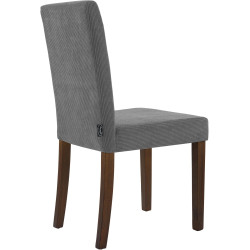 Chaise de salle à manger Ina Cord gris foncé antique