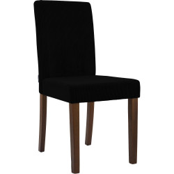 Chaise de salle à manger Ina Cord noir antique