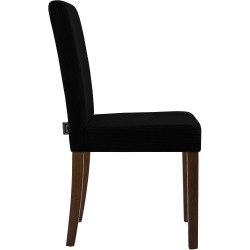 Chaise de salle à manger Ina Cord noir foncé antique