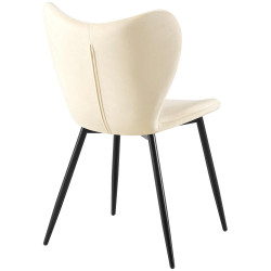 Chaise de salle à manger Maika velours crème