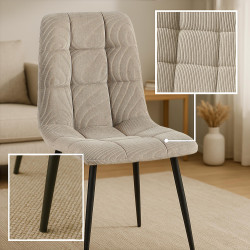 Chaise de salle à manger Antibes Cord taupe