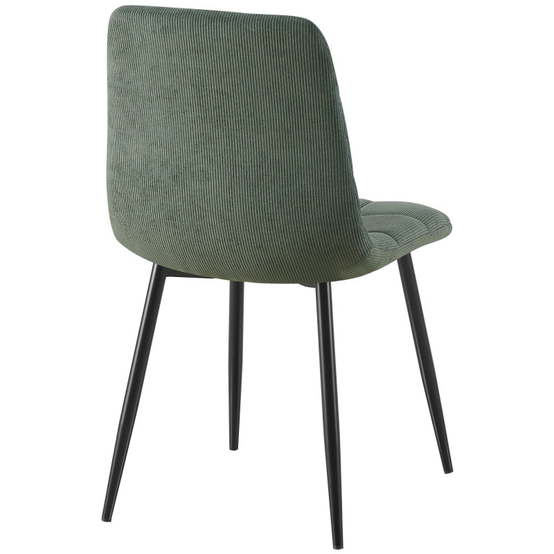 Chaise de salle à manger Antibes Cord vert