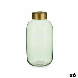 Vase Vert Doré verre 14,5 x...