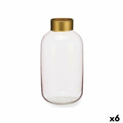 Vase Rose Doré verre 14,5 x...