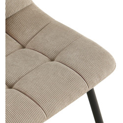 Chaise de salle à manger Tilde Cord couleur taupe