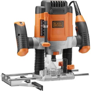 Défonceuse filaire 1200W BLACK+DECKER (Livrée avec 7 Accessoires) - KW1200E-QS