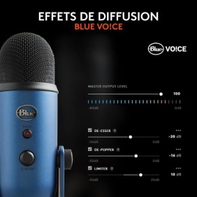 Microphone USB Premium - LOGITECH G - Yeti - Pour Enregistrement, Streaming, gamer, Podcast - PC ou MAC - Bleu