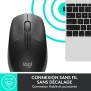 Souris sans fil ergonomique - Logitech - M190 - Noir