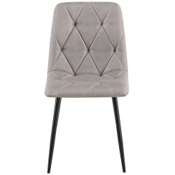 Chaise de salle à manger Clairton en tissu gris clair