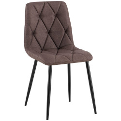 Chaise de salle à manger Clairton, tissu marron