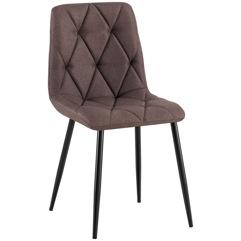 Chaise de salle à manger Clairton en tissu marron