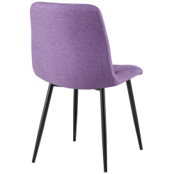 Chaise de salle à manger en tissu Clairton violet
