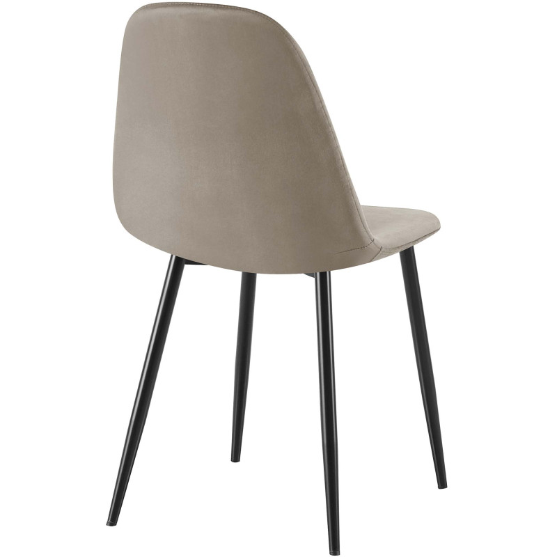 Chaise de salle à manger Napier en velours anthracite