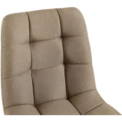 Lot de 4 chaises de salle à manger Antibes tissu taupe
