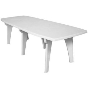 Table a rallonge - ARETA - LIPARI 2 - 180 x 250 x 90 cm - Blanc