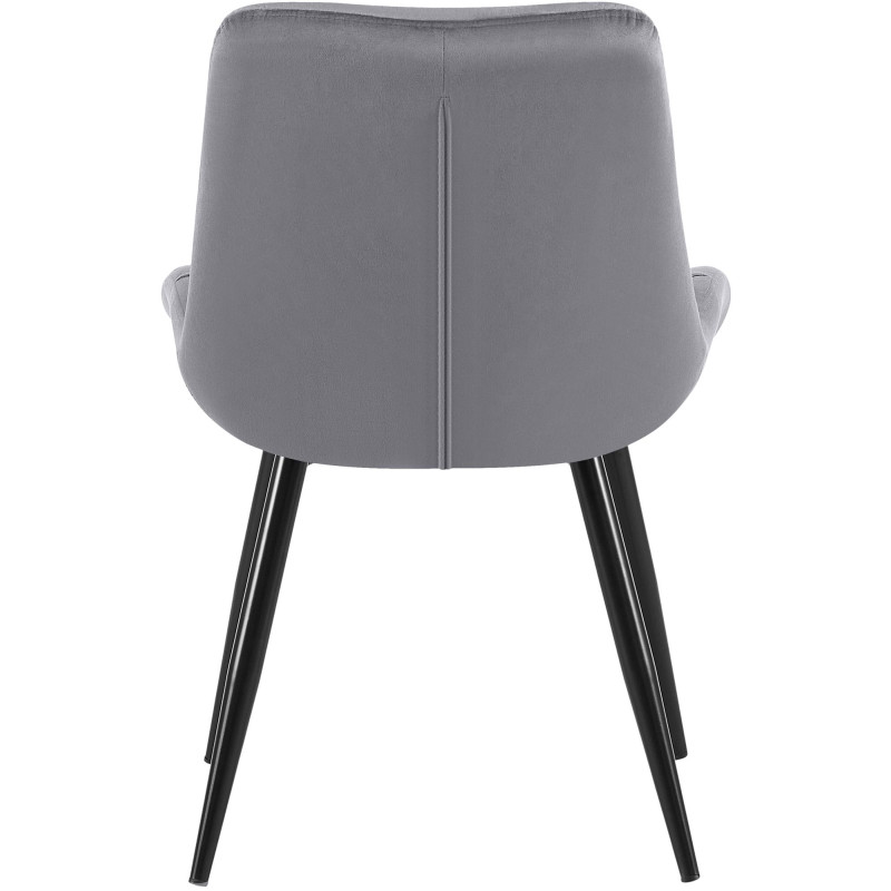 Lot de 2 chaises de salle à manger Rossford en gris foncé