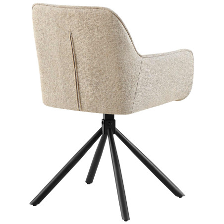 Lot de 2 chaises Tipton tissu taupe