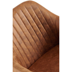 Lot de 2 chaises de salle à manger Welby Vintage marron clair